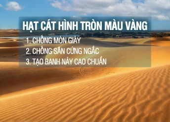 Sơn Sân Pickleball Hạt Cát Tròn Vàng