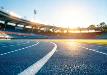 Sơn đường chạy nền xi măng 2 Lớp Hạt Cao Su — Novasports USA
