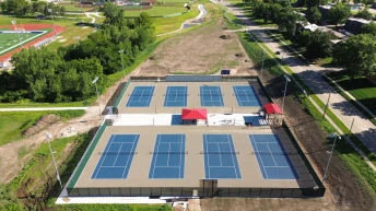 Sơn sân tennis tại Điện Biên
